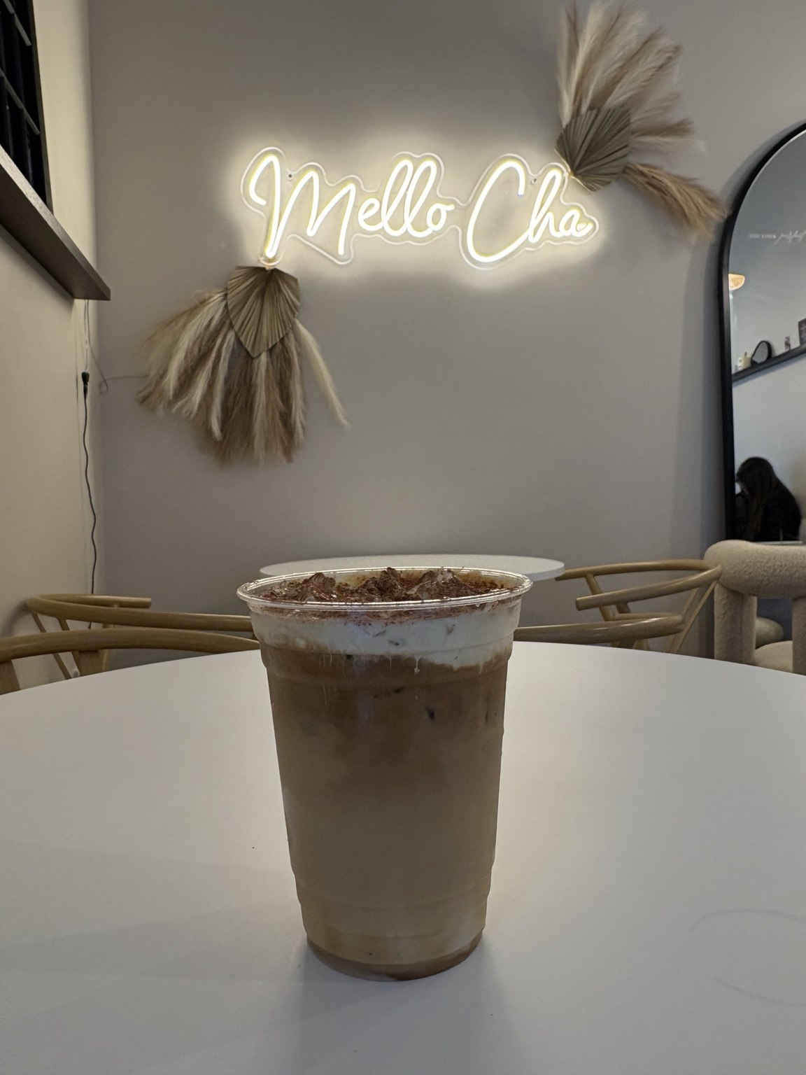 Iced coffee at Mello cha